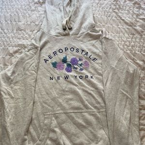Light Grey/White Aeropostale New York Hoodie